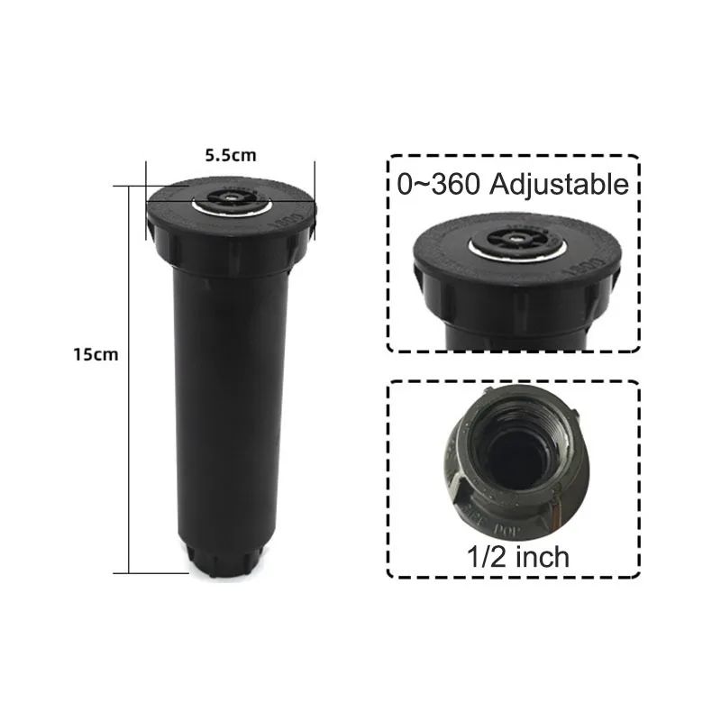 0~360 Degree Adjustable Pop Up Sprinklers With 1/2 Inch Female Thread Garden Lawn Watering Buried Sprinkler Head 5Pcs garden sprinkler irrigation sprinklers garden irrigation nozzle drip irrigation sprinklers garden sprayer nozzles