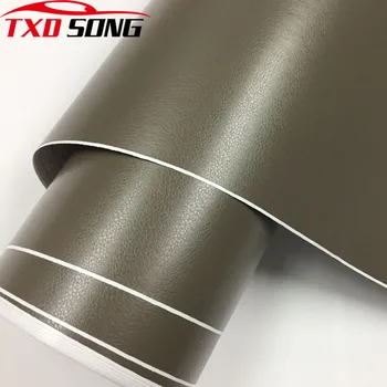 

50CM*200CM/300CM Premium Leather Grain Vinyl For Car Panel Dashboard Internal DIY Wrap Decals Adhesive PVC Car Styling Sticker