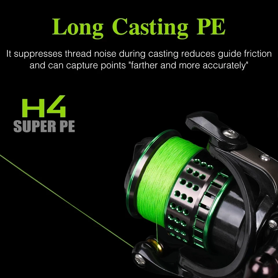 TSURINOYA  H4 4-8lb 150m  4 Weaves PE Fishing Line Light Game Trout Game Long Casting 4 Strand Braided Smooth Multifilament Line 5