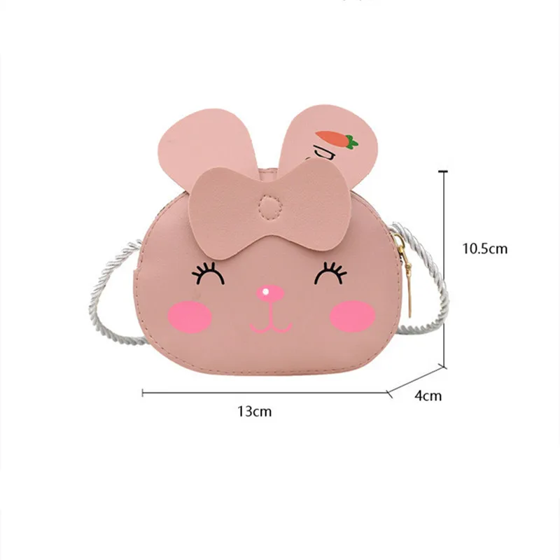 Mochila para niños con cremallera del bolso redondo de animales de dibujos animados, monedero, bolso de hombro, tigre de conejo, mochila ajustable de cuero Pu para niños pequeños