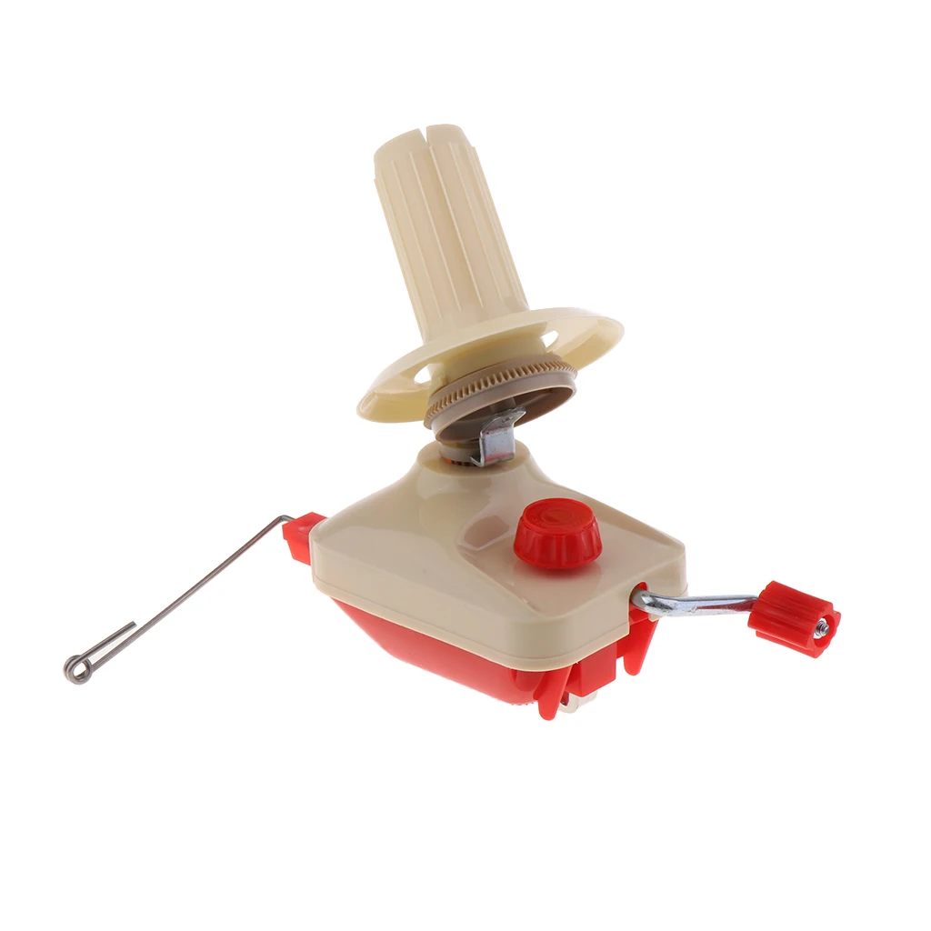 Bobbin Yarn Winder Table Clasp, Hand Operated Wool Fiber String Winder Holder for Knitting Crocheting Tools Accessories