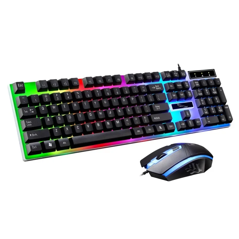 Клавиатура игровая Водонепроницаемая с RGB подсветкой 104 клавиш|Комплекты мышь