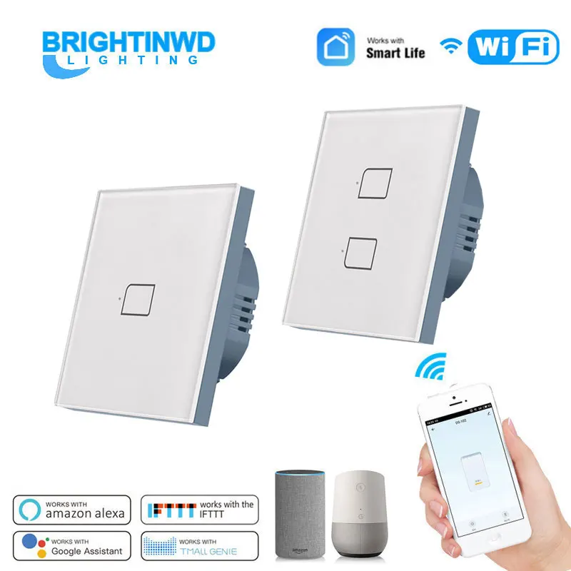 

EU/US/UK Standard Smart Switch For APP WiFi Remote Timing Control Switchs Compatible Alexa Google Home Voice Control Switch
