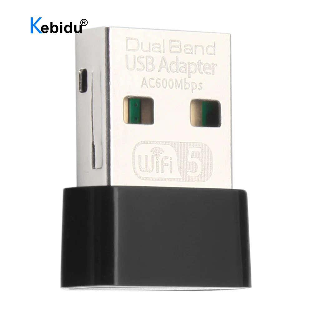 Kebidu Беспроводной Wi-Fi адаптер 600 Мбит/с высокой Скорость 2 4G 5G usb-сетевая карта Realtek