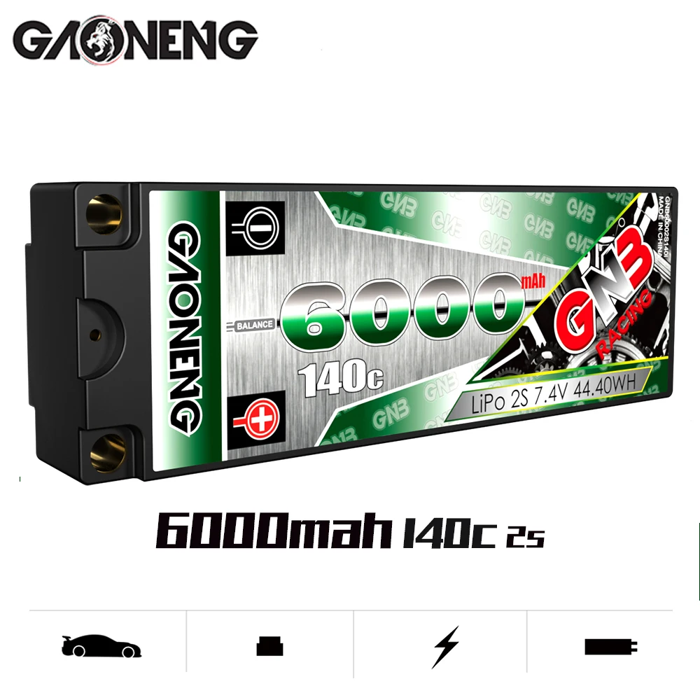 Перезаряжаемая литий-полимерная батарея Gaoneng GNB 6000 мАч 2S2P 140C 7 4 В XT60/T штепсельная