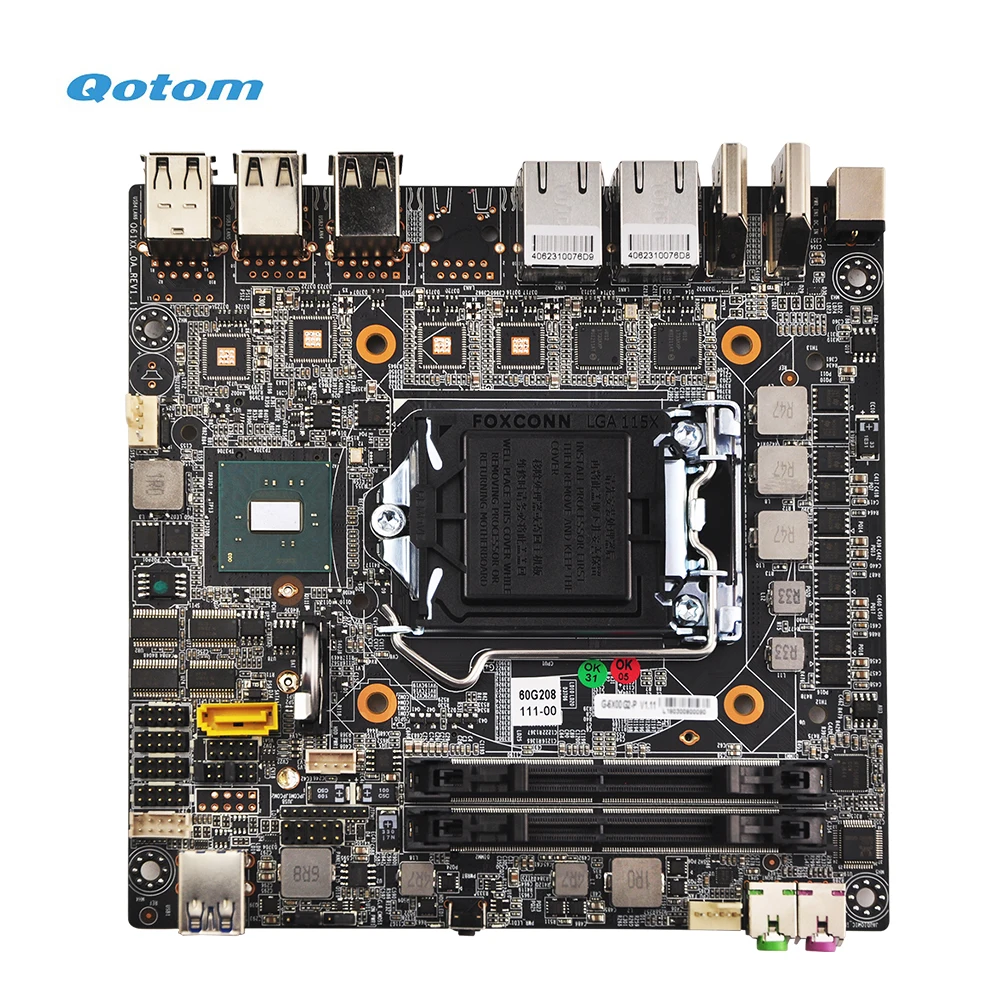 Настольный мини компьютер Qotom DIY Q600S системная плата поддержка 6 го 7 поколения