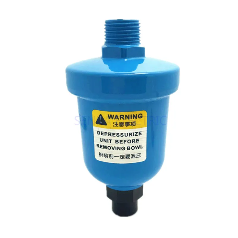 

Pneumatic Air Compressor Valve Automatic Drainer Air Water Trap Aluminum Mini Cup Type Air Compressor Auto Drain