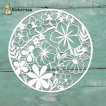 

Kokorosa 1 Pcs/lot Metal Cutting Dies Scrapbooking for Card Making DIY Embossing Cuts New Craft Die Flower Hollow Cover