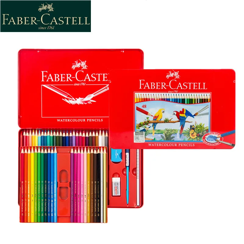 

Assorted 12/24/36/48/60/72 Colors Faber-Castell Water Color Pencils Paper /Tin Box Professionals Artist Painting Art Supplies