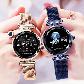 

Smart Color Screen Watch Female Aluminum Alloy Fashion Bracelet Heart Rate Peddle Call Reminder Bracelet