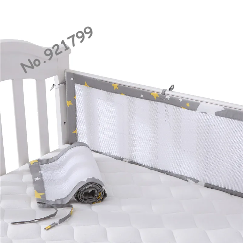 Mini Breathable Crib Bumper for Baby Care Classic Mesh Cot Liner Unisex Toddler Safe Bumpers | Мать и ребенок