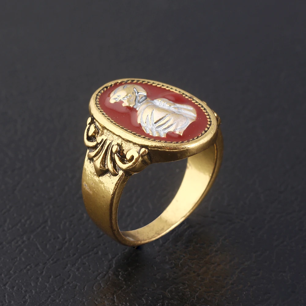 Game Dark Souls Series Men Rings Havel's Demon's Scar Chloranthy Badge Metal Ring Male Fans Cosplay Jewelry Accessories Finger Ring