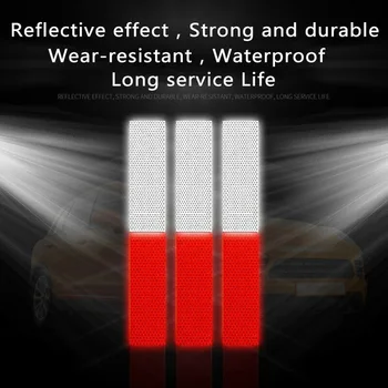 

Set Reflective Stickers Car Truck Accessories Exterior Marking White+Red