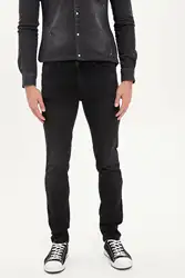 DeFacto Модные мужские черные эластичные мужские джинсы хлопковые джинсовые брюки свободные брюки новая мужская одежда Новинка-M3209AZ19AU