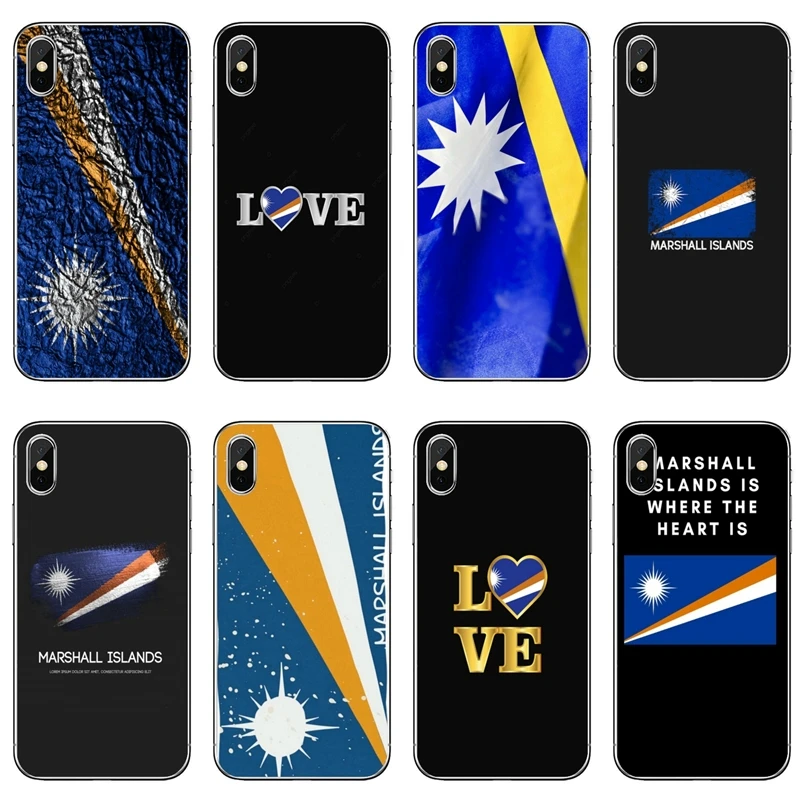 Silicone Phone Case For Huawei P30 P20 Pro P10 P9 P8 Lite Y5 Y6 Y7 Y9 P Smart Plus 2018 2019 Marshall Island National Flag | Мобильные