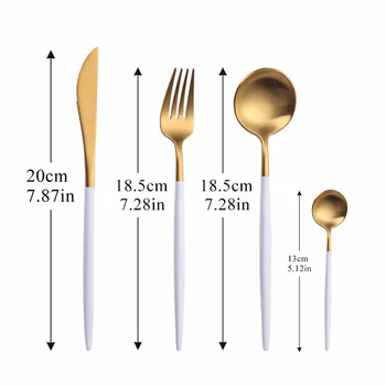 

4Pcs/set Black Cutlery Set Stainless Steel Dinnerware Set Gold Flatware Fork Knife Spoon Wedding Silverware Set Drop Shipping