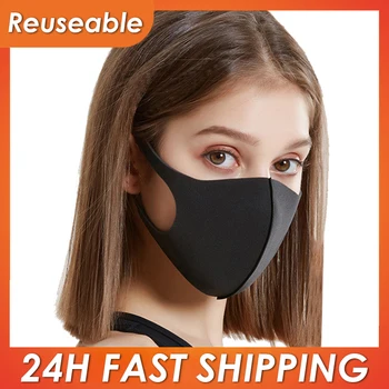 

Recyclable face Mask Dustproof Elastic Mouth Face Masks Women Men Children Sponge Face Masks Reuseable Health Protective Mask