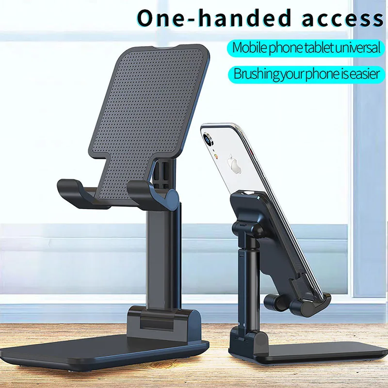 

T1 Mobile Phone Holder Stand Tablet Universal Accessories Desktop Folding Telescopic Rotate 72 Degrees Metal Support Telephone
