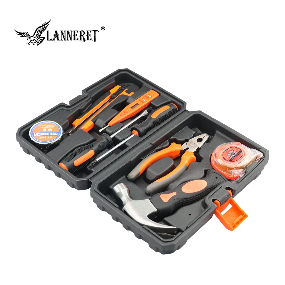 LANNERET 8 шт. набор ручных инструментов Набор инструментов с отверткой тест карандаш молоток ручные инструменты BMC коробка