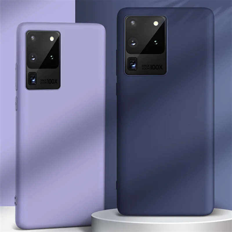 Для Samsung Galaxy S20 Ultra Case жидкий силиконовый противоударный чехол для Note 20 S10 S10E Plus S9 S8