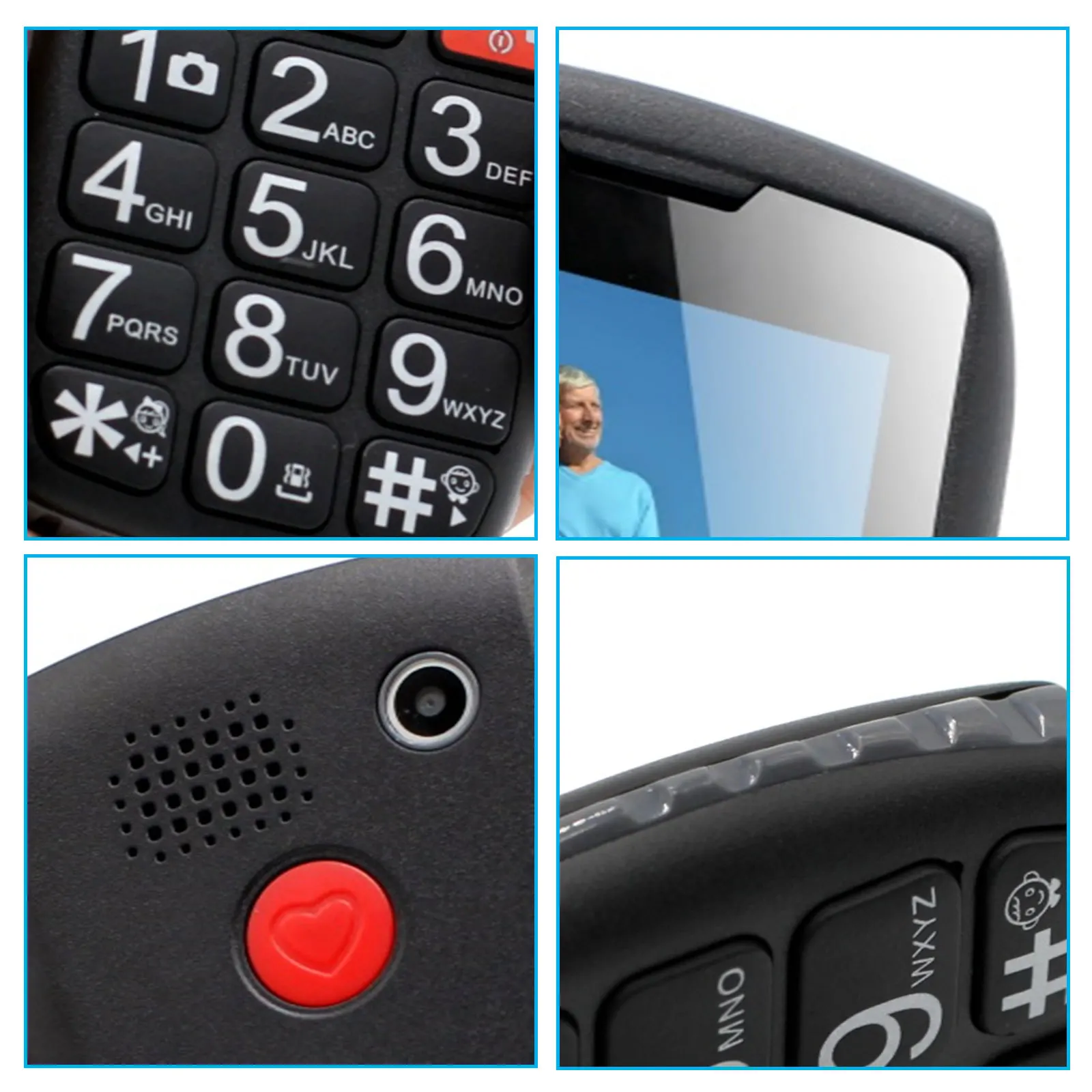 Unlocked Bar Senior Mobile Phone Artfone C1 Elderly Cellphone Dual Sim One Key SOS Emergency Button GSM 2G FM Torch Bluetooth 5