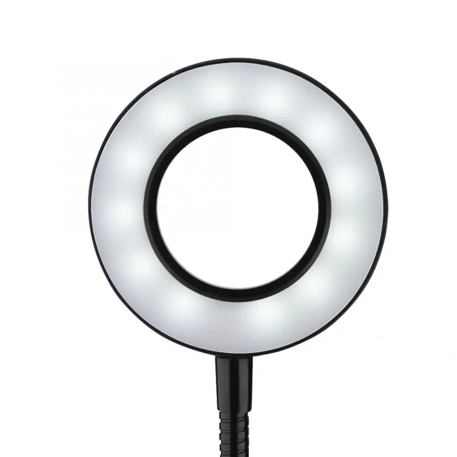 Светодиодный кольцевой светильник для селфи для макияжа в реальном времени, режим 3-светильник, 9 уровней яркости, рабочий стол, 2 в 1, настройка сотового телефона