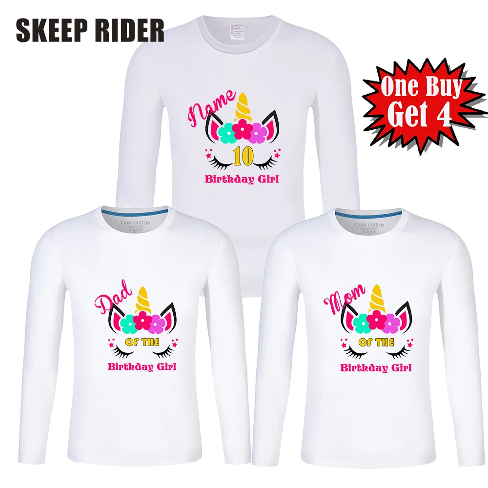 Camisas personalizadas de cumpleaños unicornio de la familia, camisa de cumpleaños de unicornio de papá mamá Niño, camiseta de cumpleaños de la camiseta cumpleaños de las niñas - AliExpress