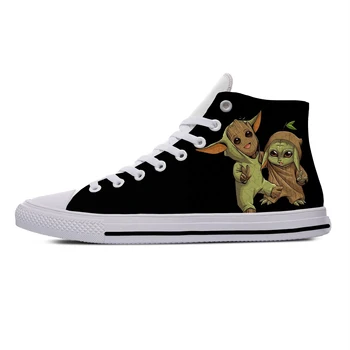 

Groot baby yoda The Mandalorian Funny Popular Casual Canvas Shoes High Top Lightweight Breathable 3D Printed Men women Sneakers