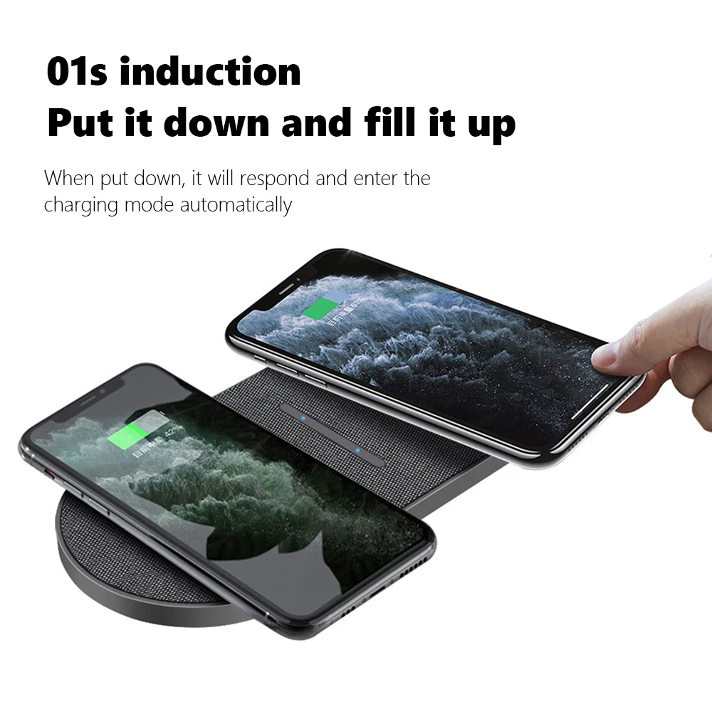 Caricatore wireless, Binamao Caricatore Senza Fili Portatile per iPhone 16/15/14/13/12 Pro/Pro Max/XS Max/XR/SE, ricarica rapida da 15W per Samsung Galaxy S24/S23/S22/S21S20/Note10/9