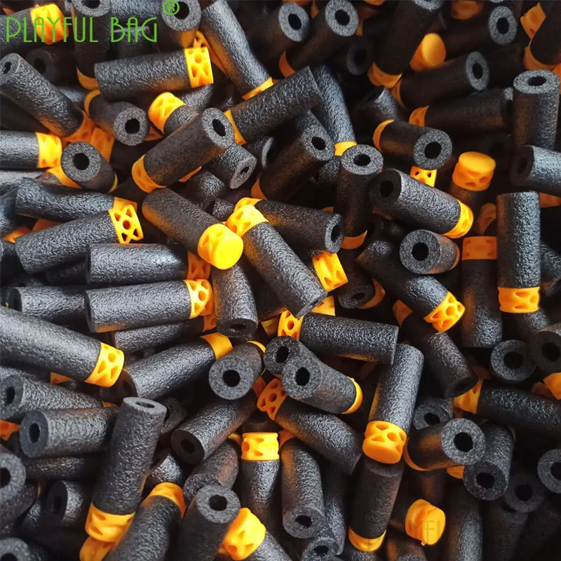 PLAYFUL BAG Outdoor toy soft bullet UZI hollow short bullet EVA bullet foam 3.8cm*1.3cm high weight accessories ID46 2