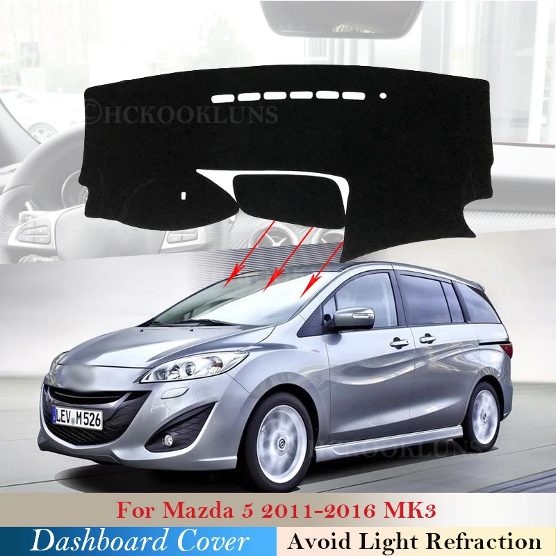 Крышка приборной панели защитная накладка для Mazda 5 Premacy 2011 ~ 2016 MK3 автомобильные