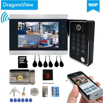 

Dragonsview Wireless Video Door Phone Wifi Smart IP Home Intercom with Electronic Lock 7 Inch AHD 960P IR Leds