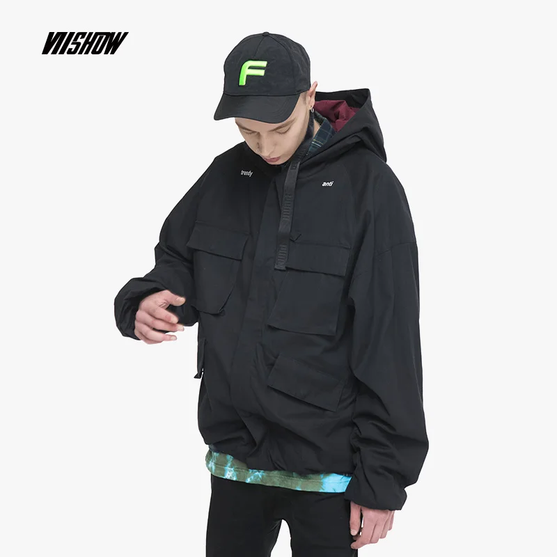 VIISHOW уличная Мужская куртка Брендовые куртки с принтом мужские Veste Homme 2018 Новая