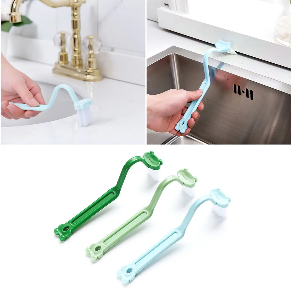 

Toilet Brush Holder Scrubber V-tipo Cleaner Clean Brush Bent Bowl Maniglia Per Uso Domestico di Pulizia Angolo (Colore Casuale)