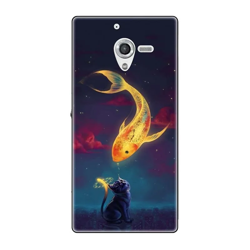 Телефонные чехлы для sony Xperia ZL непосредственный сбыт из L35H C6502 C6503 C6506 5," чехол с принтом(розы); волк милый чехол-крышка с узорами чехол для телефона чехол Fundas Para - Цвет: A086