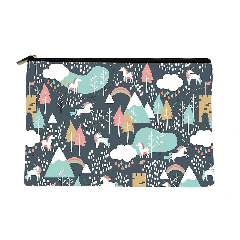 

Women Unicorn Love Printed Make up bag Fashion Women Cosmetics Organizer Bag for Travel Colorful Storage Bag for Lady Bag