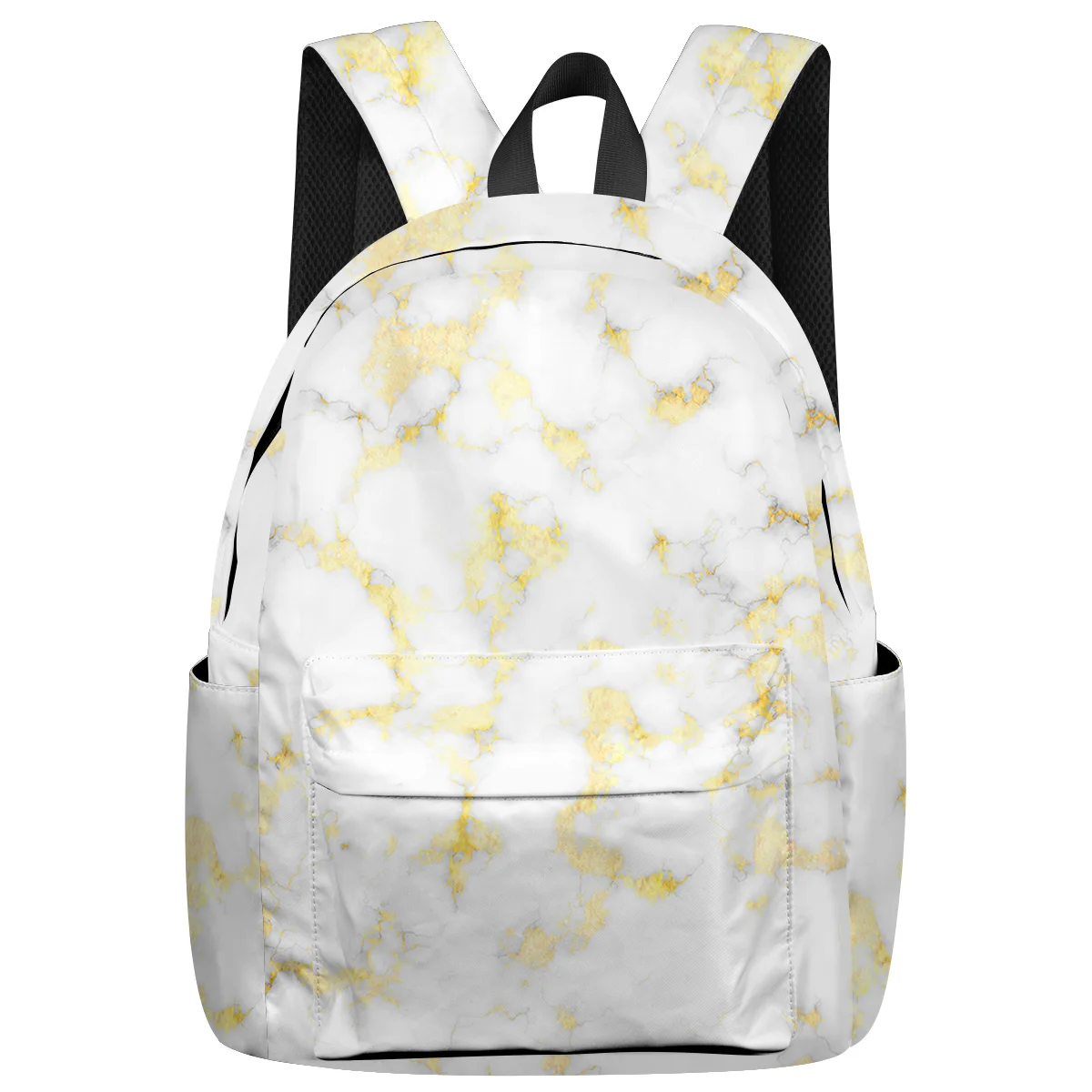 yellow backpack with side pockets