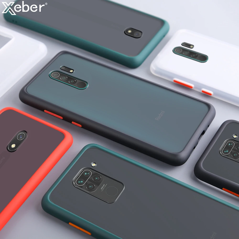 Противоударный чехол для Xiaomi Redmi Note 9 Pro Max 9A 9C 9i 8T 8 K40 K30 K20 7 6 10X 8A матовый прозрачный