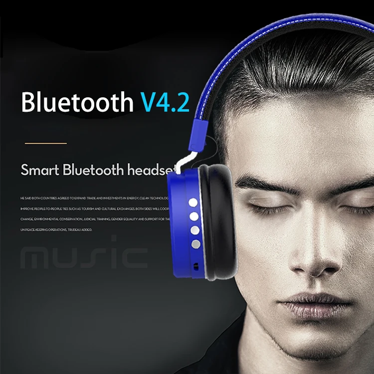 

Bluetooth 5.0 Wireless Headphone Stereo Music Fashion HIFI Earphones Noise Cancelling Headset THDZ HM-02