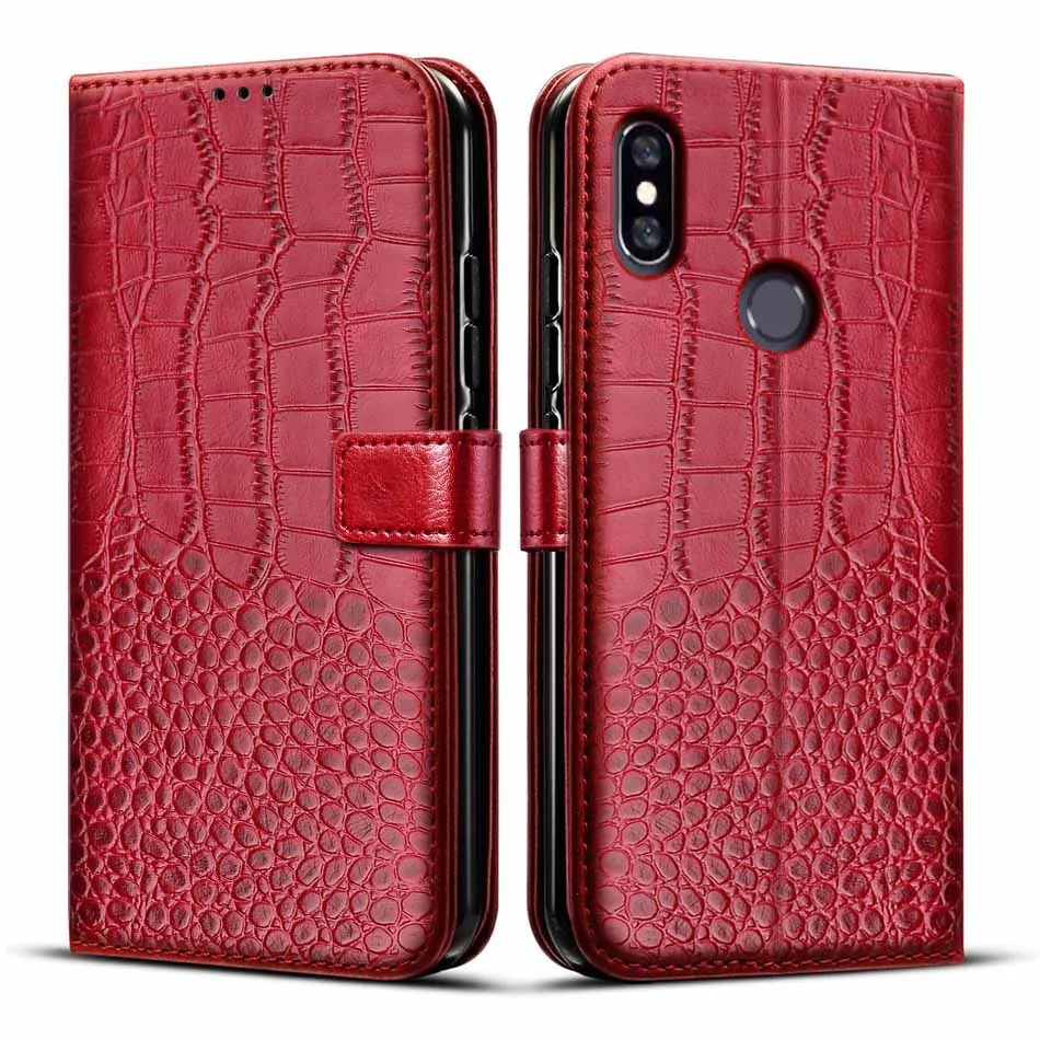 Stand Case For Xiaomi Mi A2 Lite Flip Cover Luxury Magnetic Wallet Plain Leather Phone Cases on Xiomi Mi A 2 MiA2 Mia2lite Coque xiaomi leather case glass Cases For Xiaomi