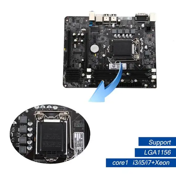 P 57 Pm 55 P55 материнская плата для рабочего стола Lga1156 материнская плата компьютера Max 8 ГБ 2 x Ddr3 1333/1066 МГц Usb2.0 материнская плата