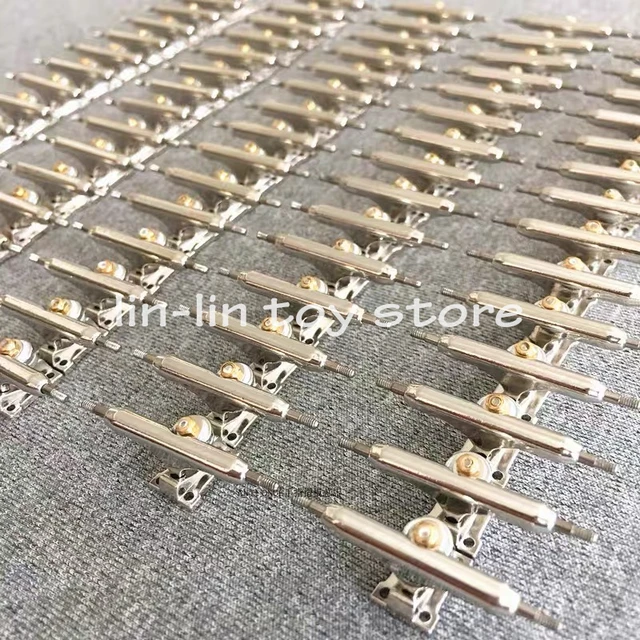 New One Set Trucks With Tool For 32.5mm Fingerboard Skateboard Wooden Deck Accessory High Quality Zinc Alloy Skate Board 2
