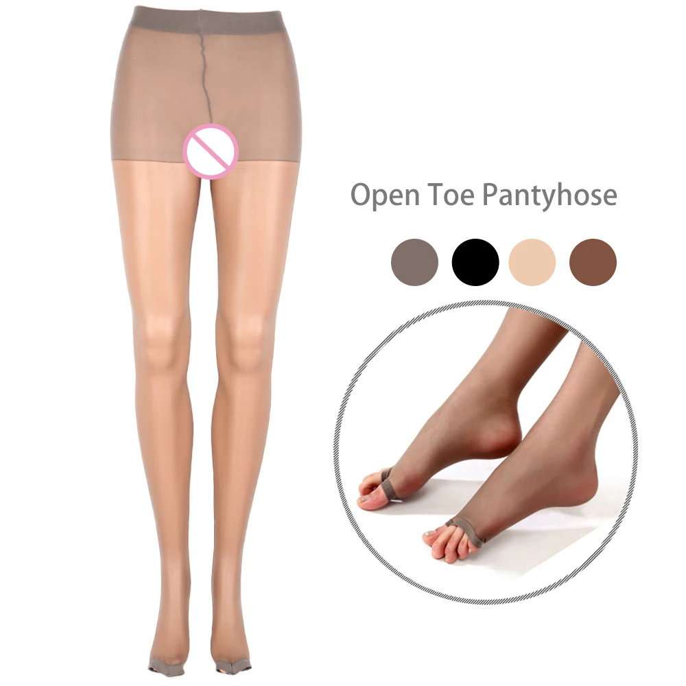 

Sheer Ultra-Thin Seamless Tights Ladies Stretchy Anti-off Silk Cored Wire Fish Head Open Toe Pantyhose collant fantaisie femme