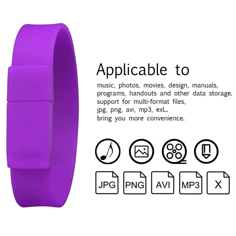 BiNFUL2020 USB Stick Silicone Bracelet Wrist Band 8GB 16GB 32GB 64GB 128GB USB Flash Drive Pen Drive Memory Disk Pen drives gift