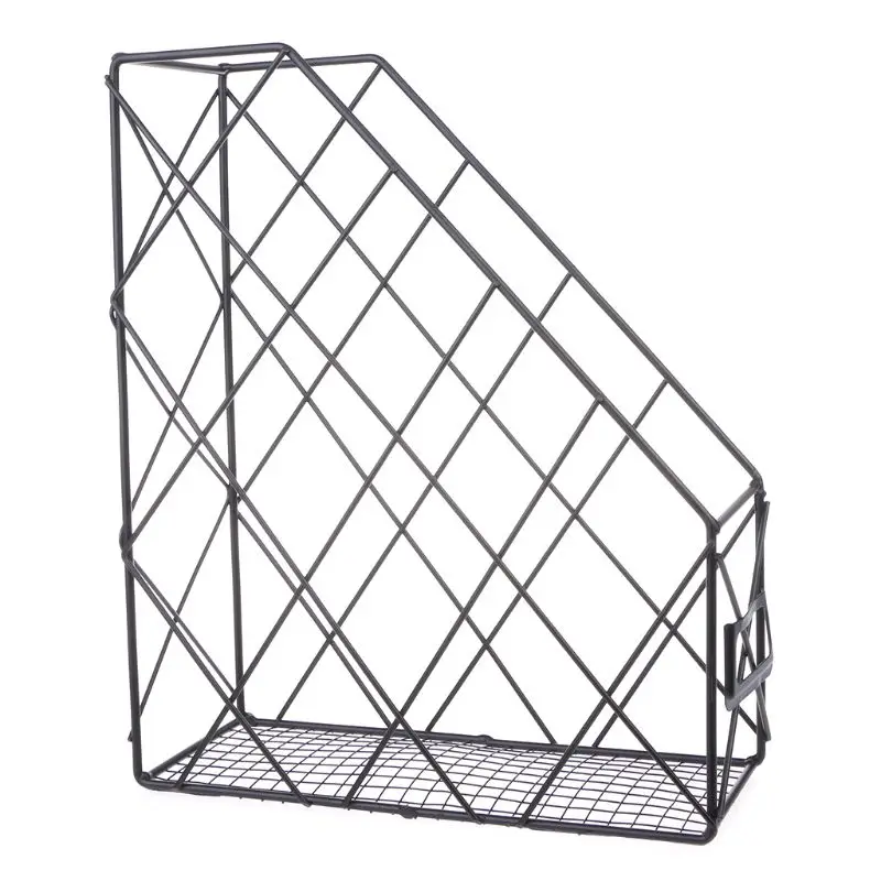 

Modern Desktop Book Storage Rack Iron Bookshelf Organizer Shelf Display Decor