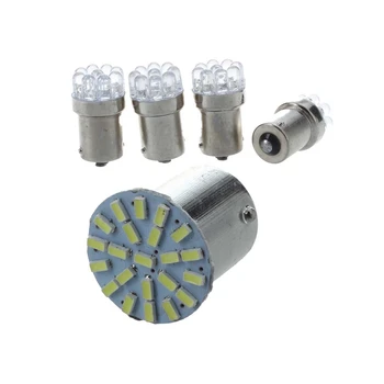 

4 x 1156 Lamp Bulb BA15S P21W 9 LEDs 12V White for Car & 10X 1156 1073 BA15S P21W 1206 SMD 22 LED Bulb Lights White Light for Ca