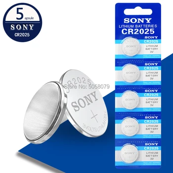 

5pcs/pack SONY CR2025 Button Batteries DL2025 BR2025 KCR2025 Cell Coin Lithium Battery 3V CR 2025 For Watch Electronic