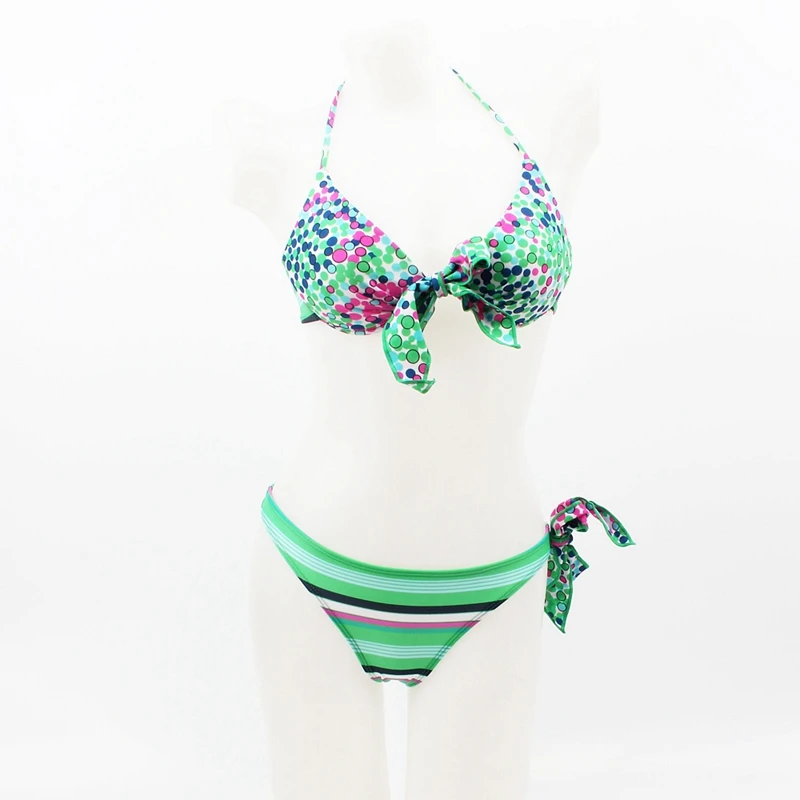 

Korean Spring Bikini Floral Swimsuit Bowknot Swimwear Underwire Push Up Bikini Girl Exotic Swimwear Bath Linen Women 03#