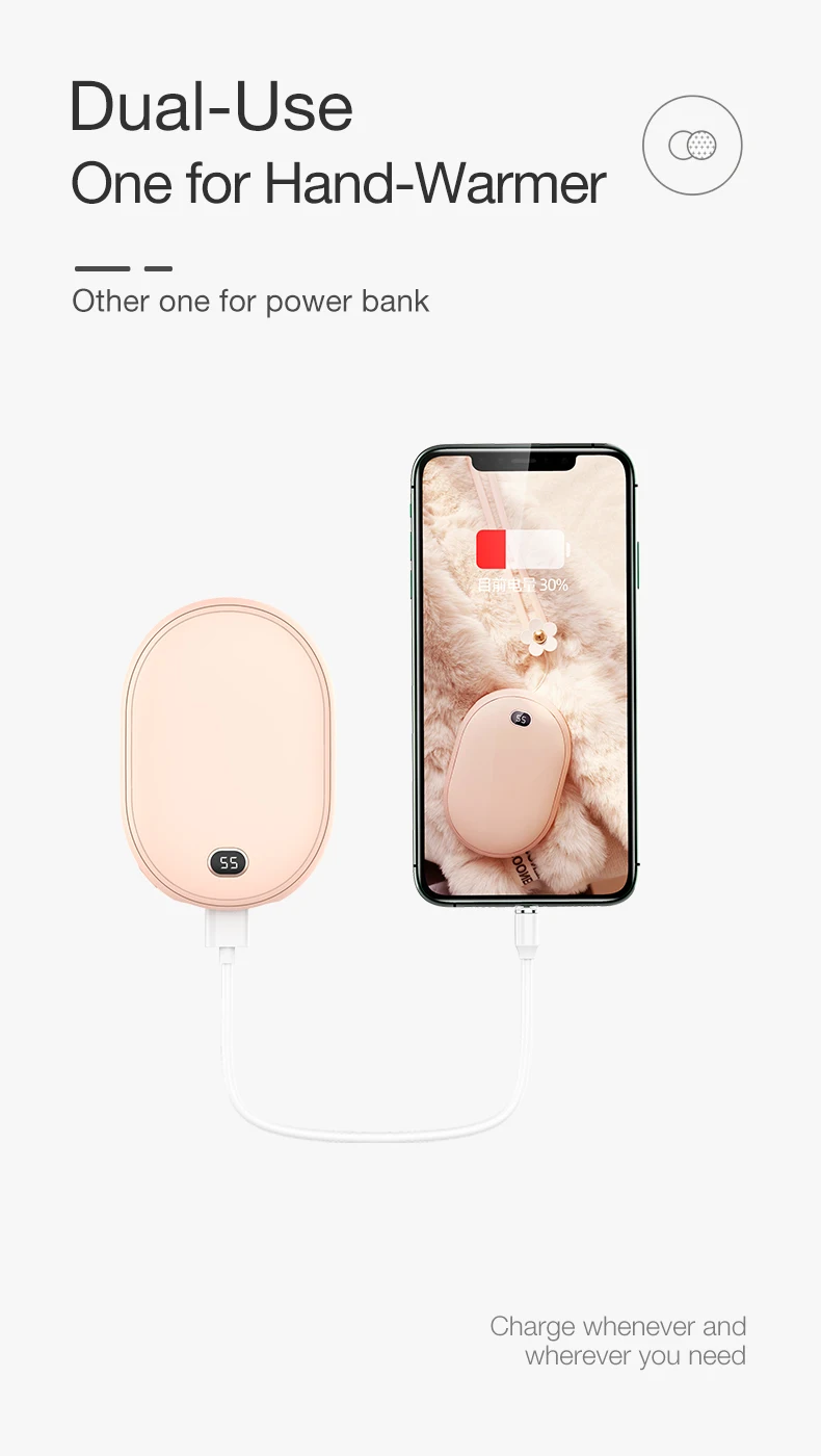 Hand warmers 10000mAh Mobile Power Bank (10)