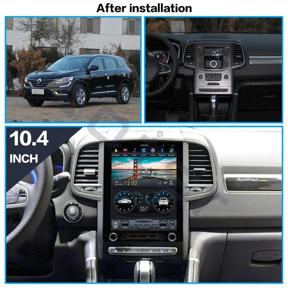 

Aotsr Tesla 10.4“ Android 8.1 Vertical screen Car DVD Multimedia player GPS Navigation For Renault Koleos/Megane 4 2016-2018